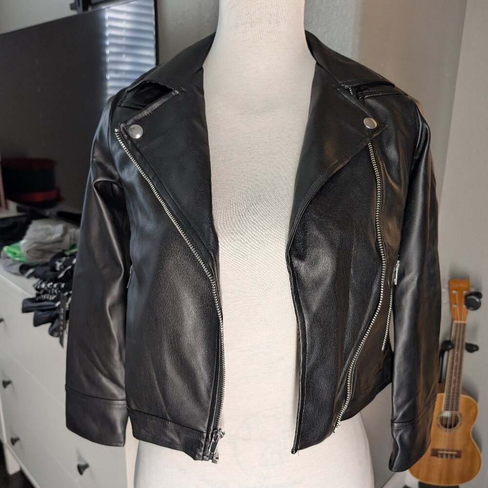 Faux Leather Moto Jacket